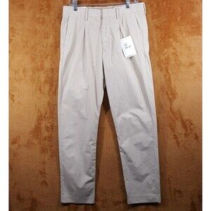 NN07 Pants Mens Size 31x34 Tan Pleated Cotton Chino Trousers BILL $250